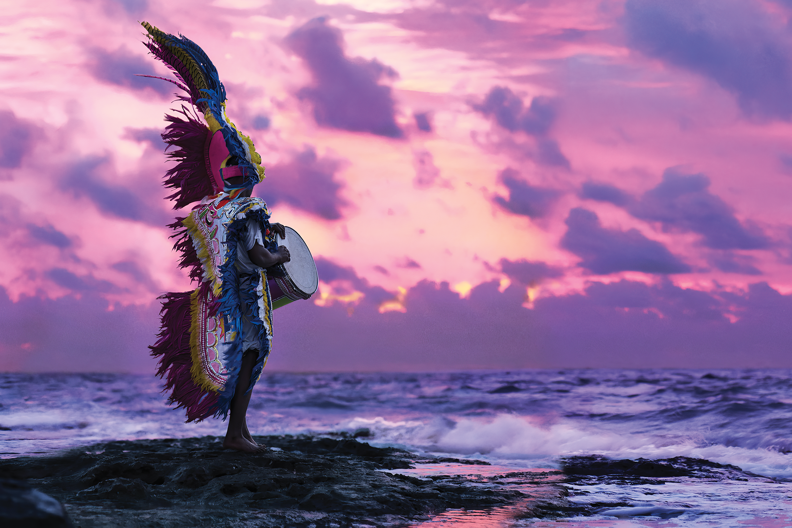 Junkanoo dancer Paradise Island Bahamas