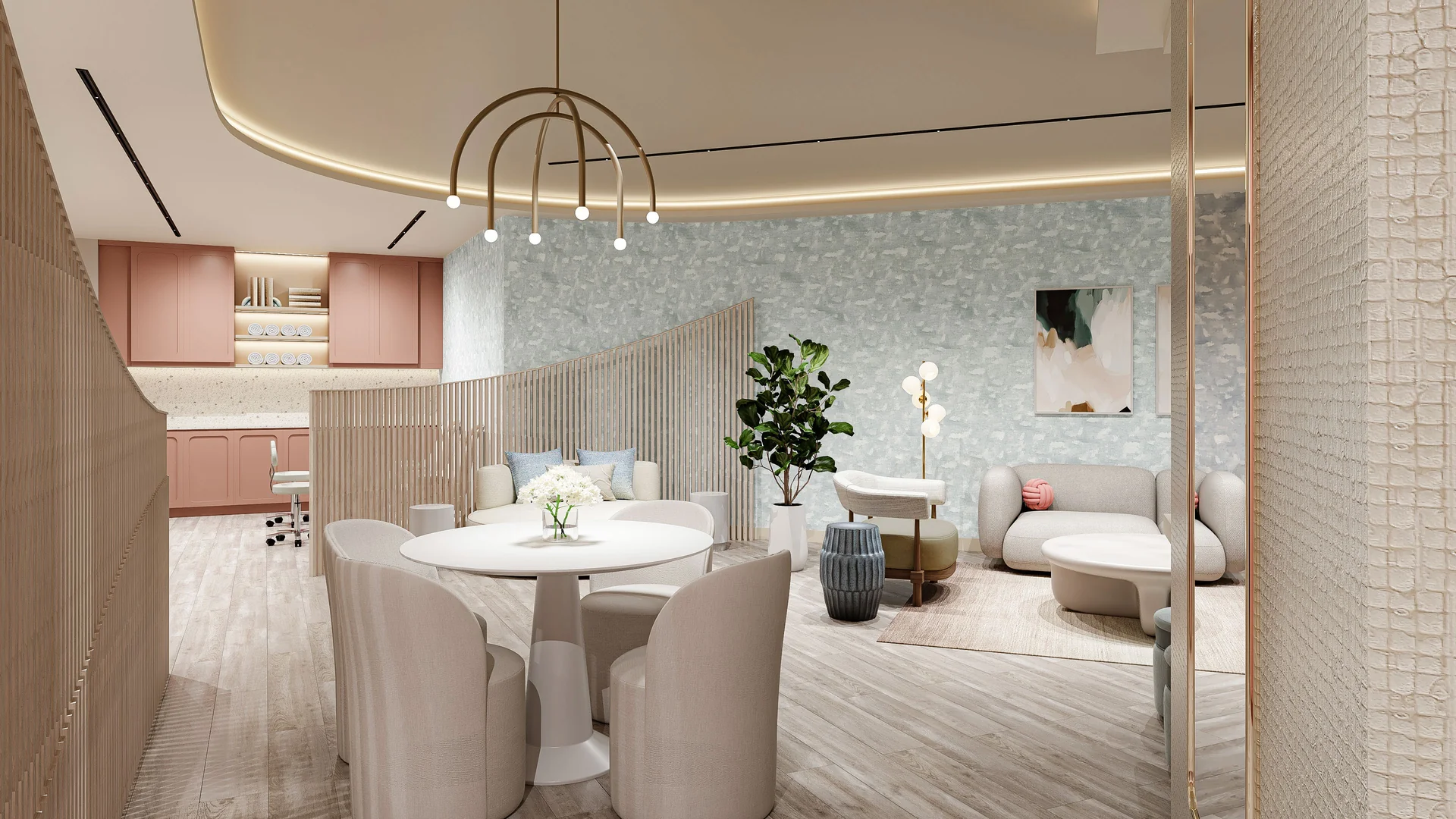 Rendering of Serenity Cove, the private suite at Mandara Spa Atlantis