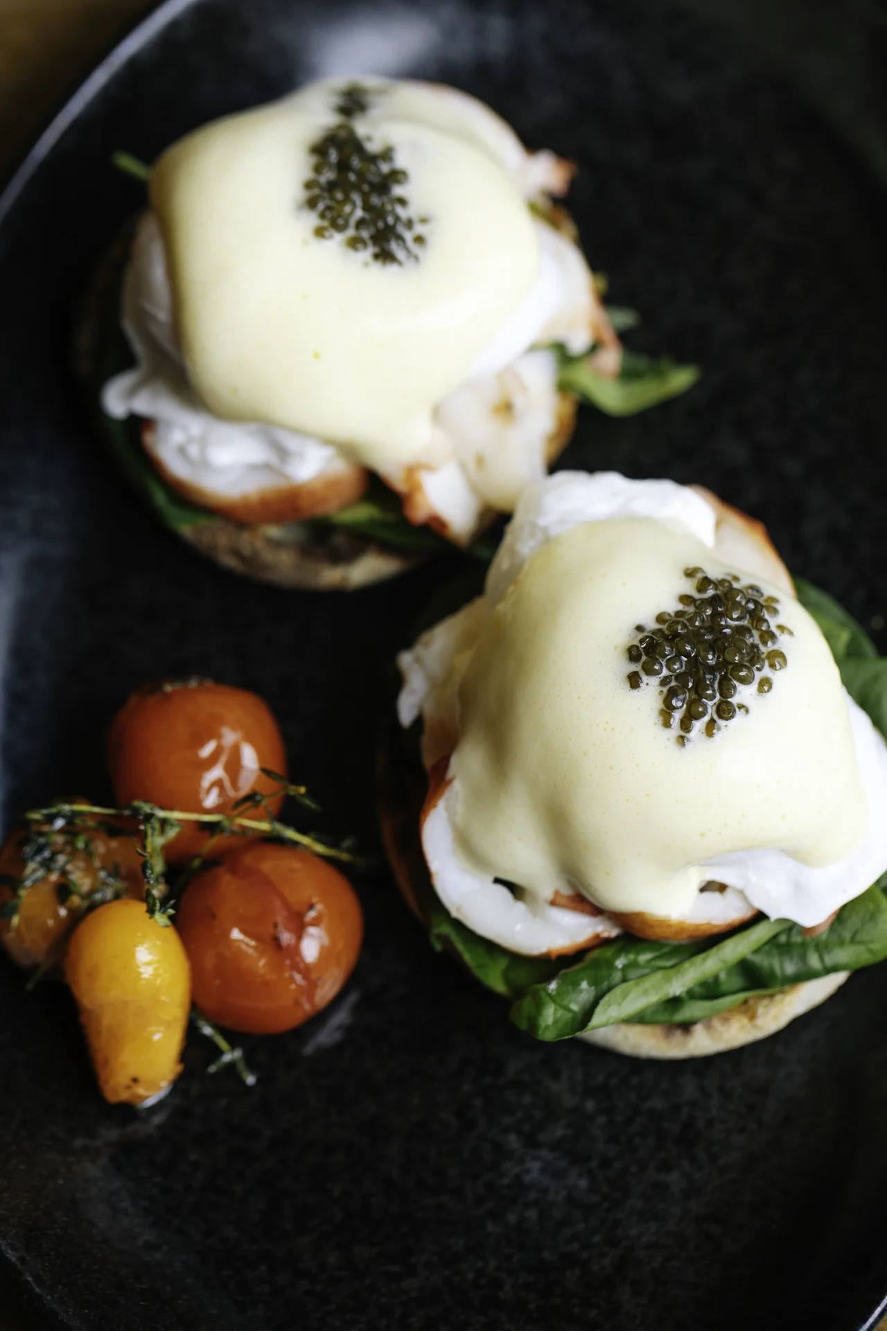 Butter-poached lobster Benedict